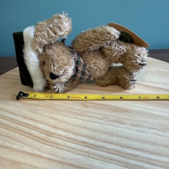 Vtg Boyds Bear Indy Christmas Bear wBelieve Stocking Tags Retired 90s Jointed 7" - Picture 9 of 10